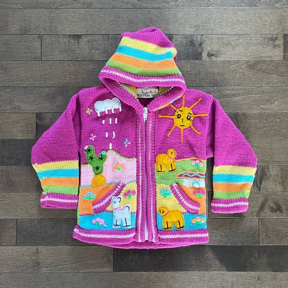Isabella Mia Other - Isabella Mia 100% Lana Dralon Peruvian Children's Zip Up Hoodie - Size 2T